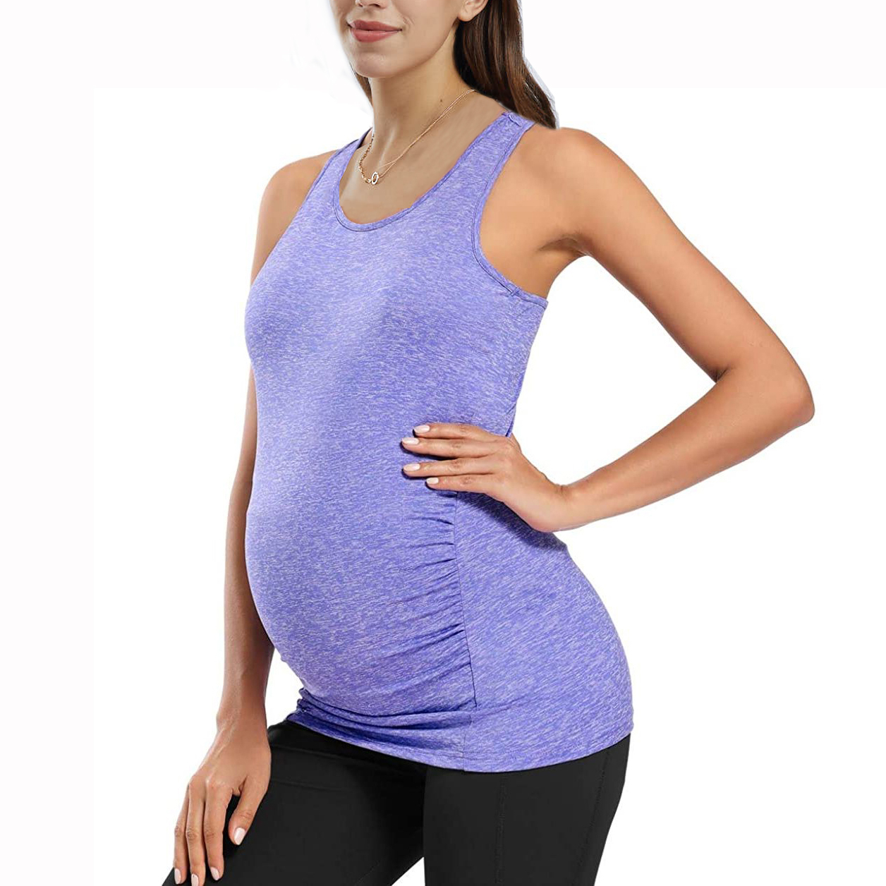 

Casual Sleeveless Round Neck Maternity Tank