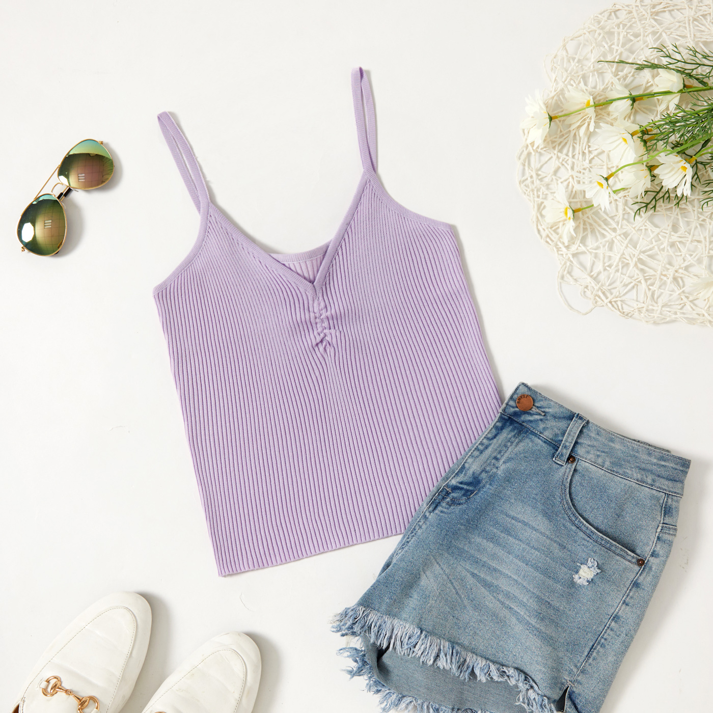 

Elegant Print Cami Tank Tops
