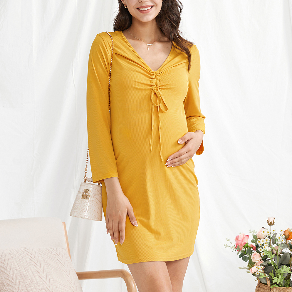 

Slim Maternity V Neck Women Slip Dress