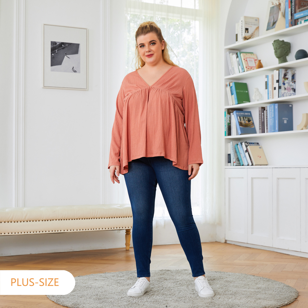 

Maternity Casual V-neck Long-sleeve T-shirt