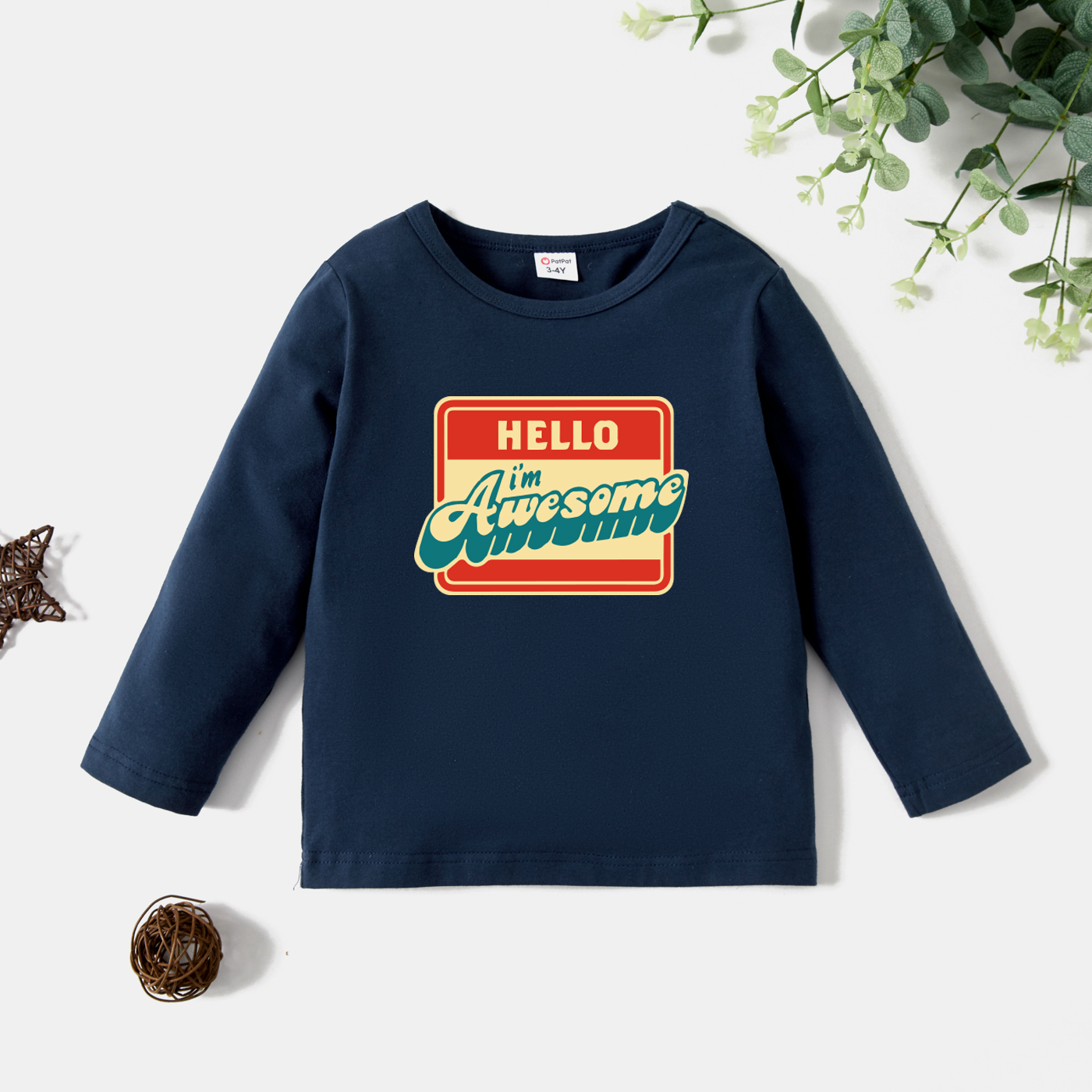 

Toddler Graphic Dark Blue Long-sleeve Tee