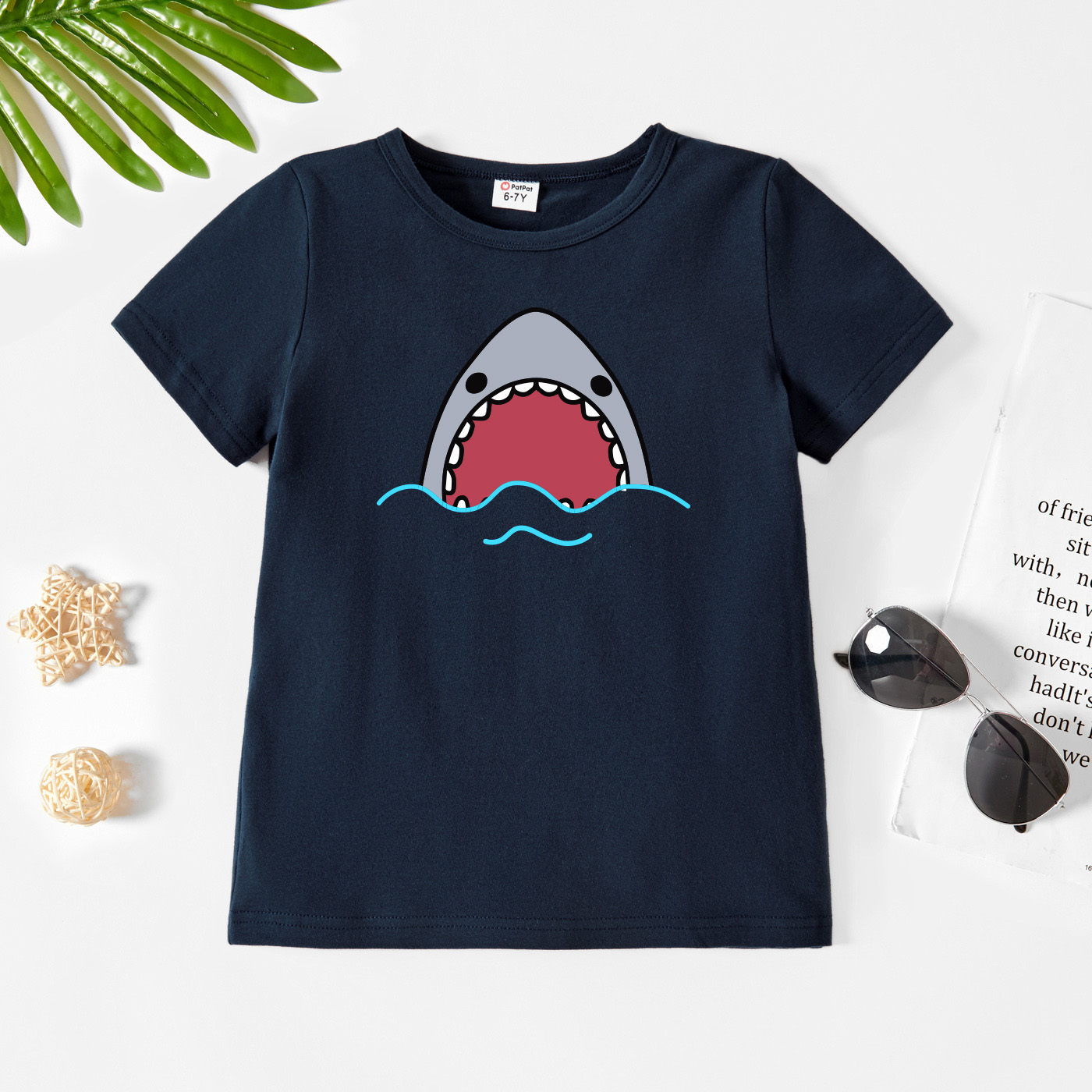 

Toddler Boy Graphic Shark Print Short-sleeve Tee