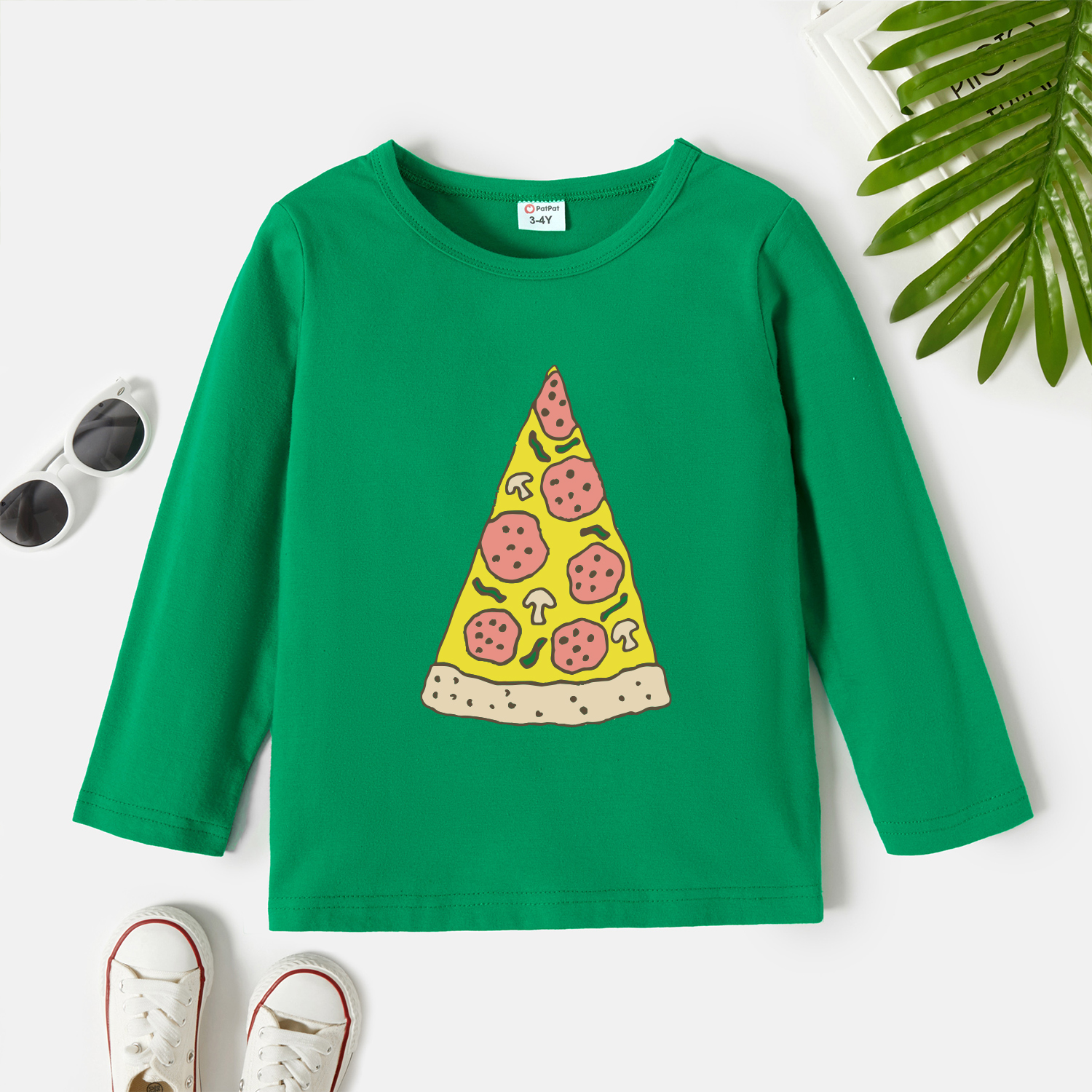 

Toddler Graphic Green Long-sleeve Tee