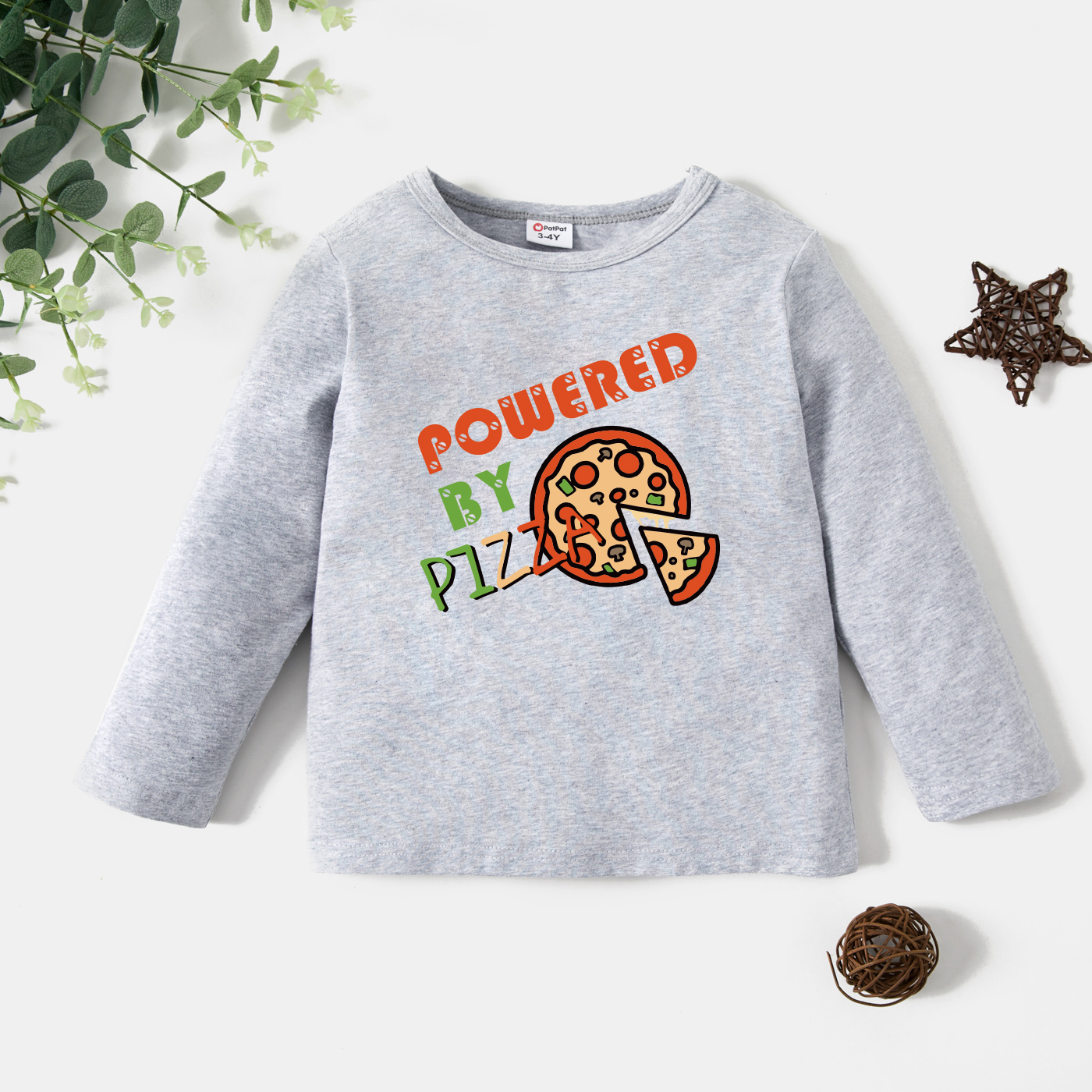 

Toddler Graphic Light gray Long-sleeve Tee