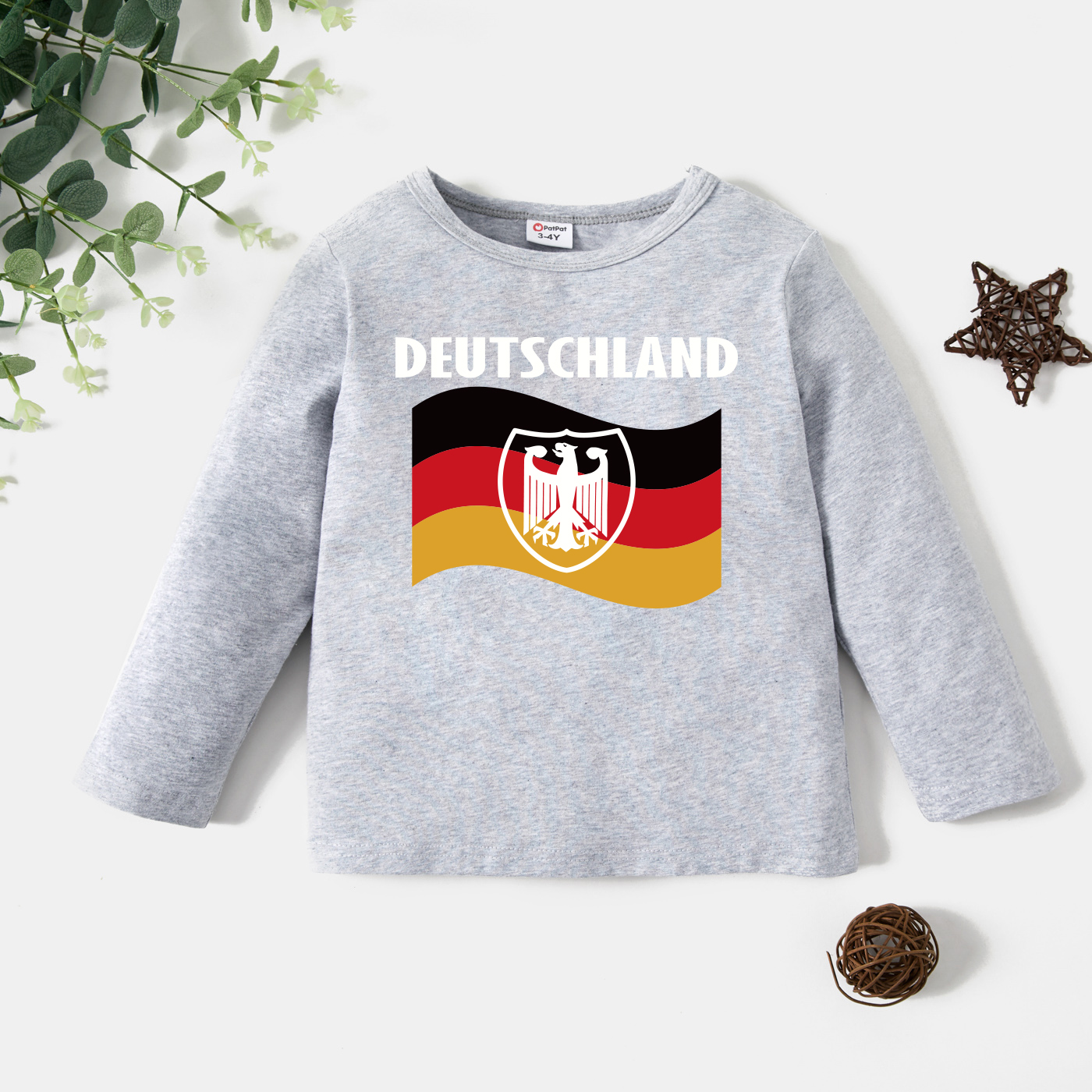 

Toddler Graphic Light gray Long-sleeve Tee