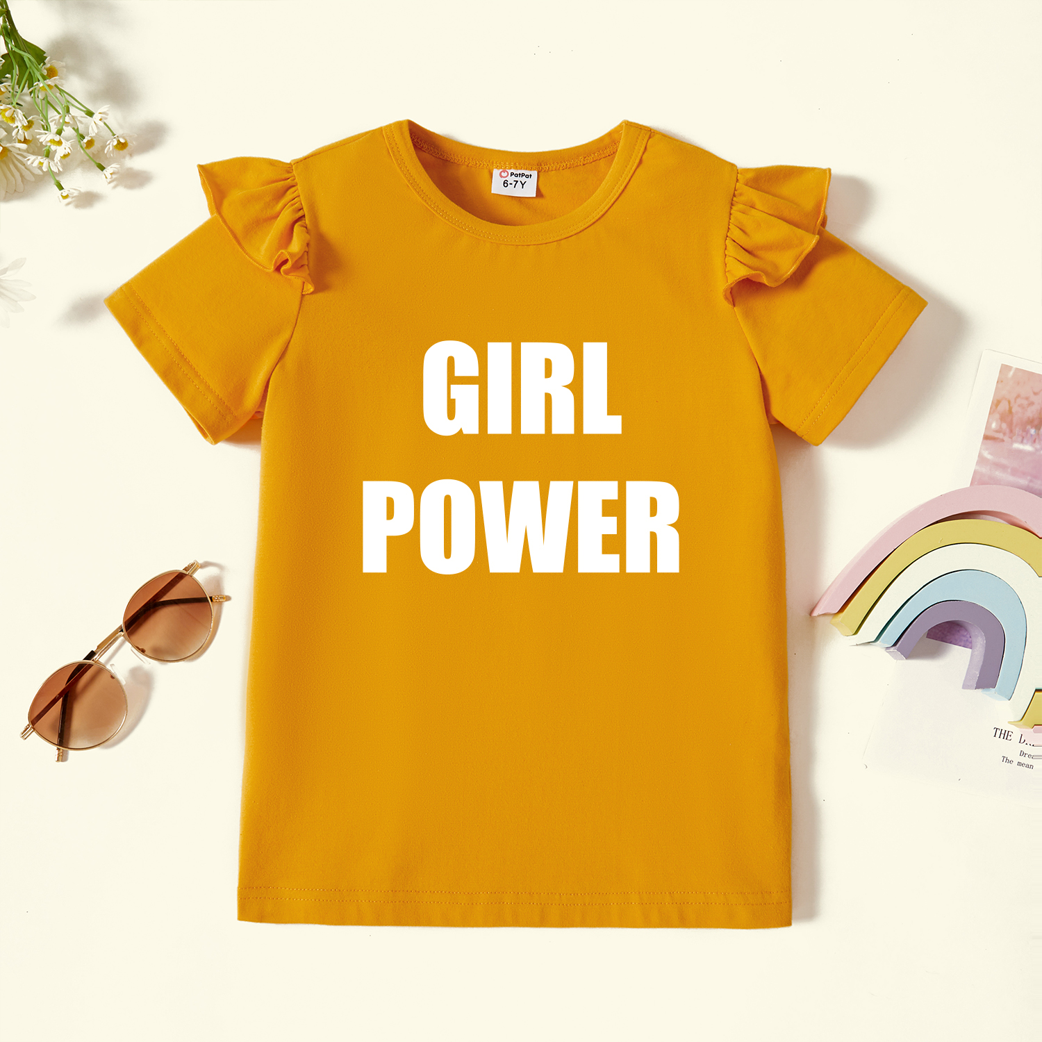 

Kids Graphic Flutter-sleeve Ginger Short-sleeve Tee