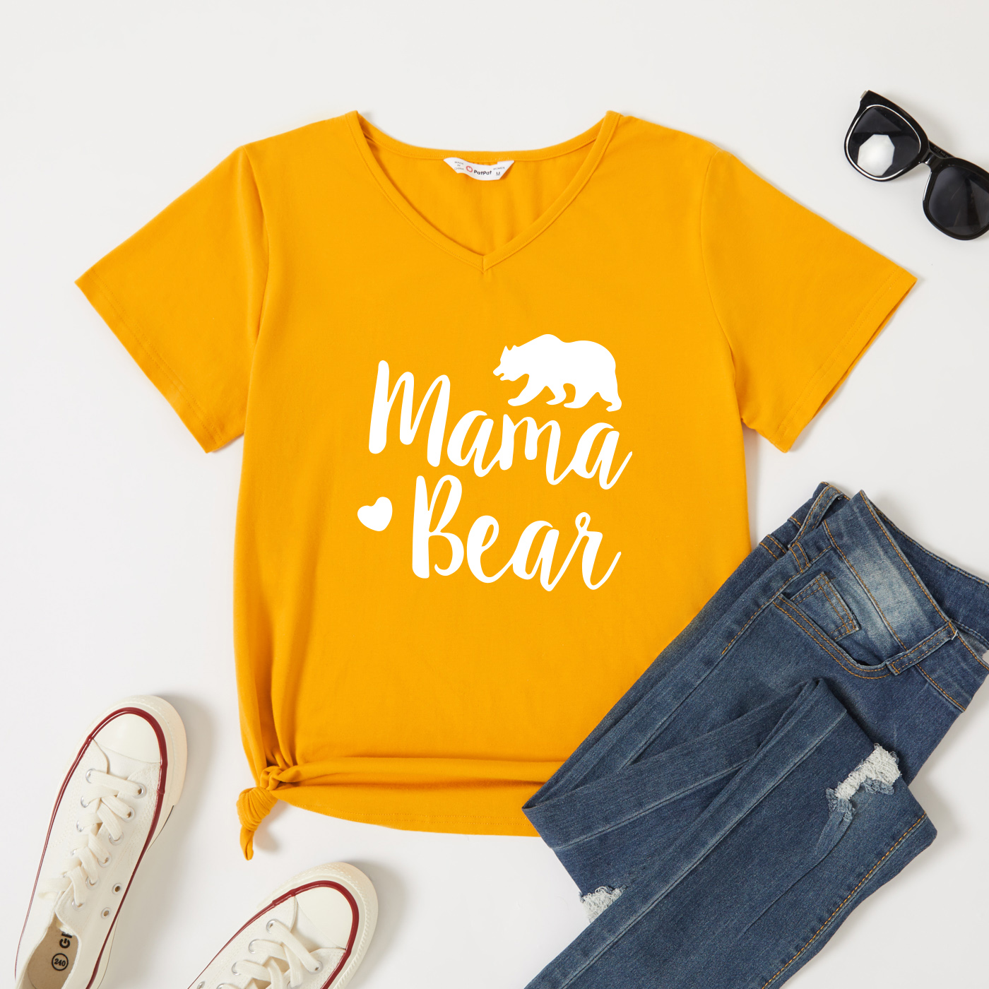 

Graphic Ginger Short-sleeve V Neck Tee for Women