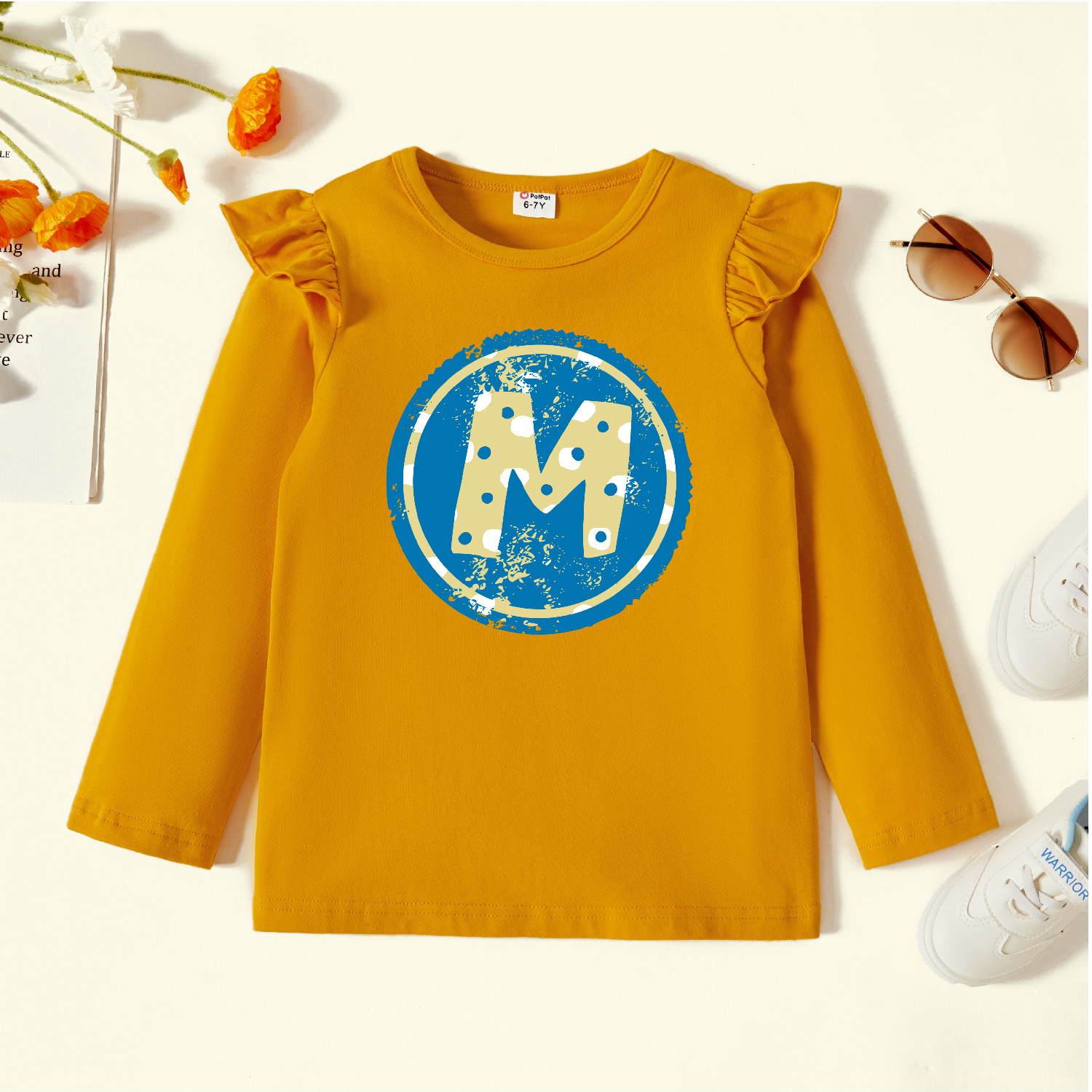 

Kids Graphic Flutter-sleeve Ginger Long-sleeve Tee