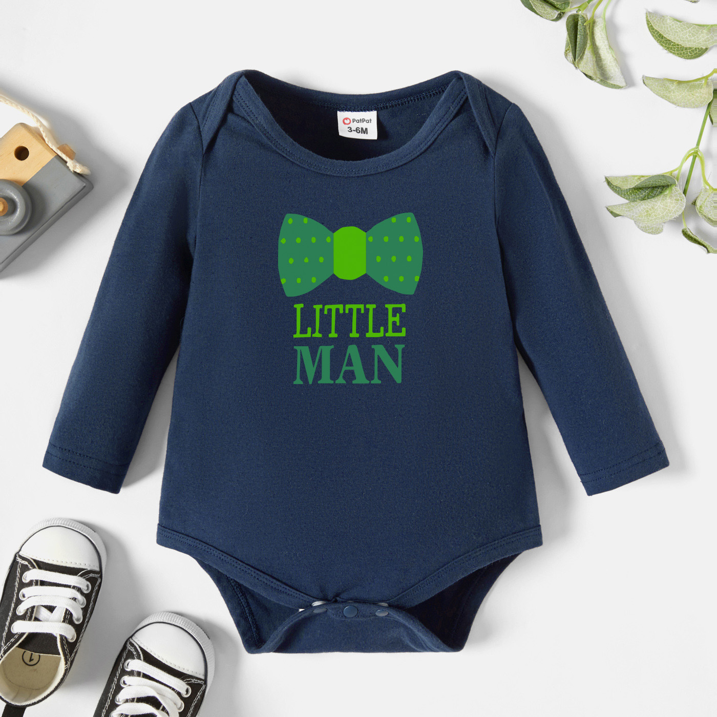 

Baby Graphic Dark Blue Long-sleeve Romper