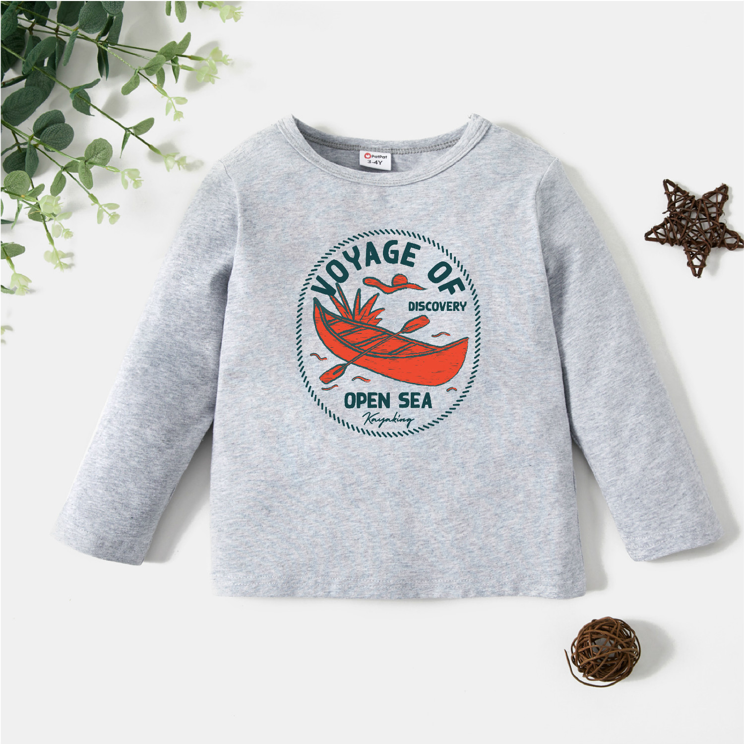 

Toddler Graphic Light gray Long-sleeve Tee
