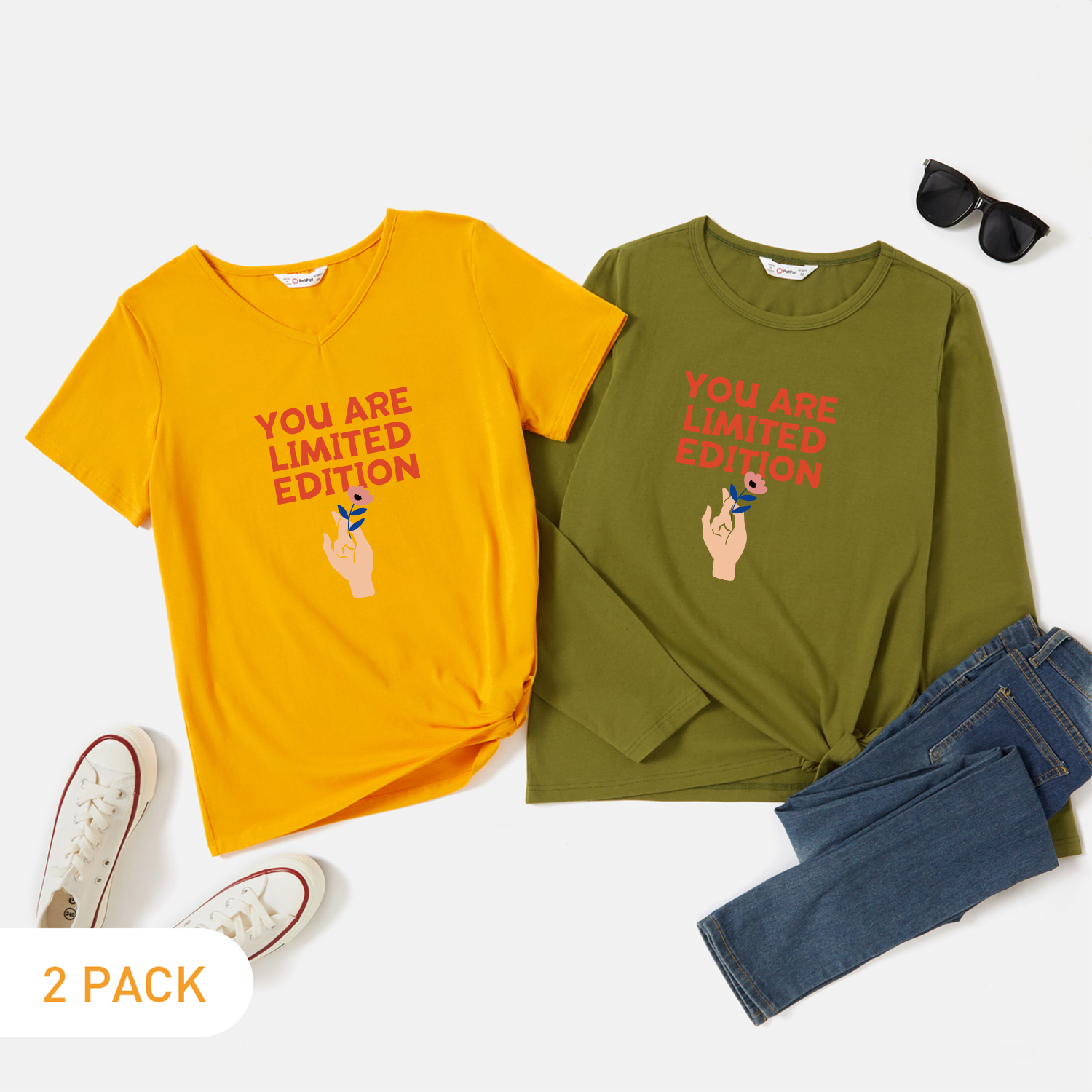 

2-Pack Graphic Tee Set For women