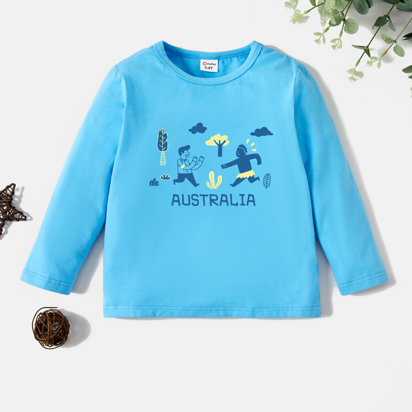 

Toddler Graphic Blue Long-sleeve Tee