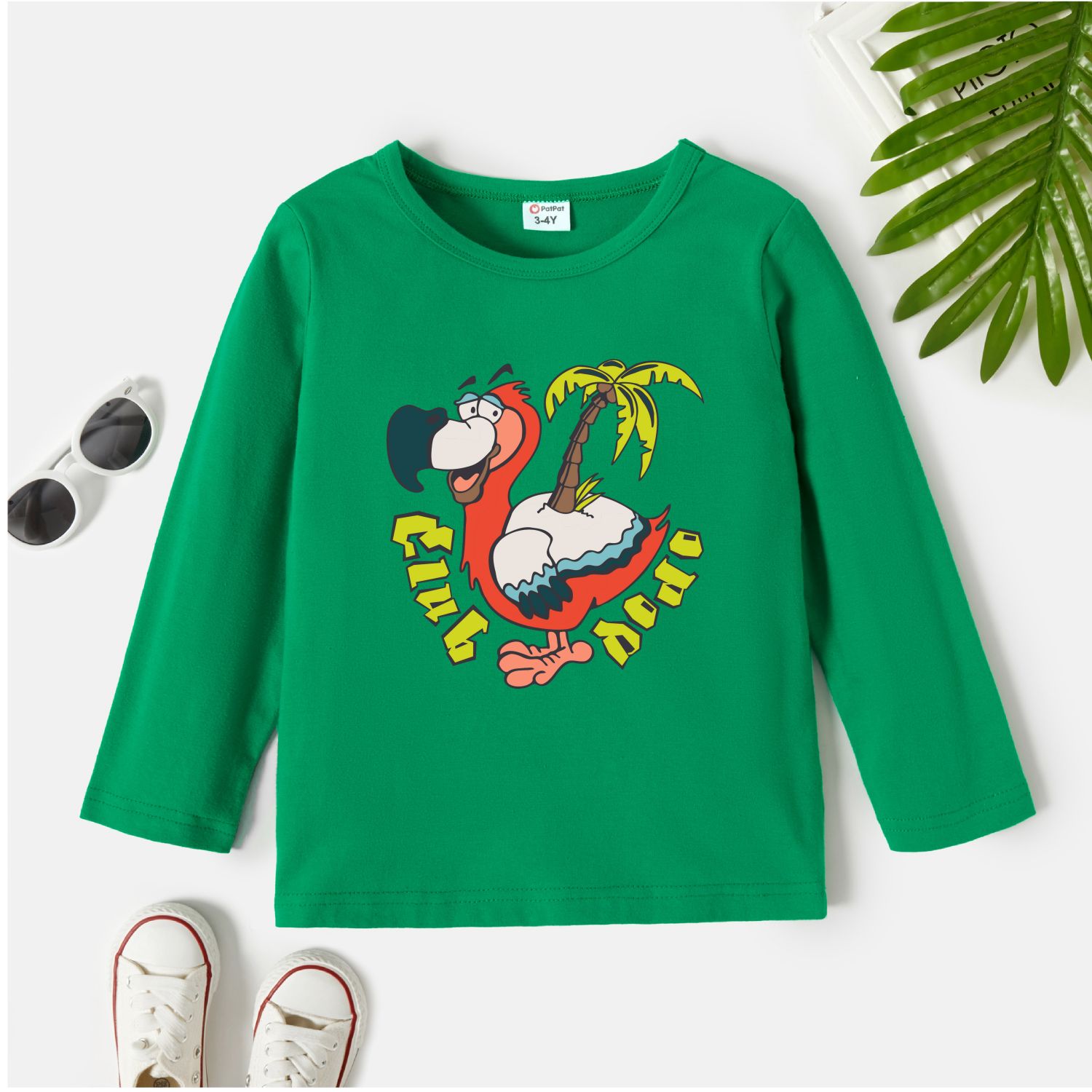 

Toddler Graphic Green Long-sleeve Tee