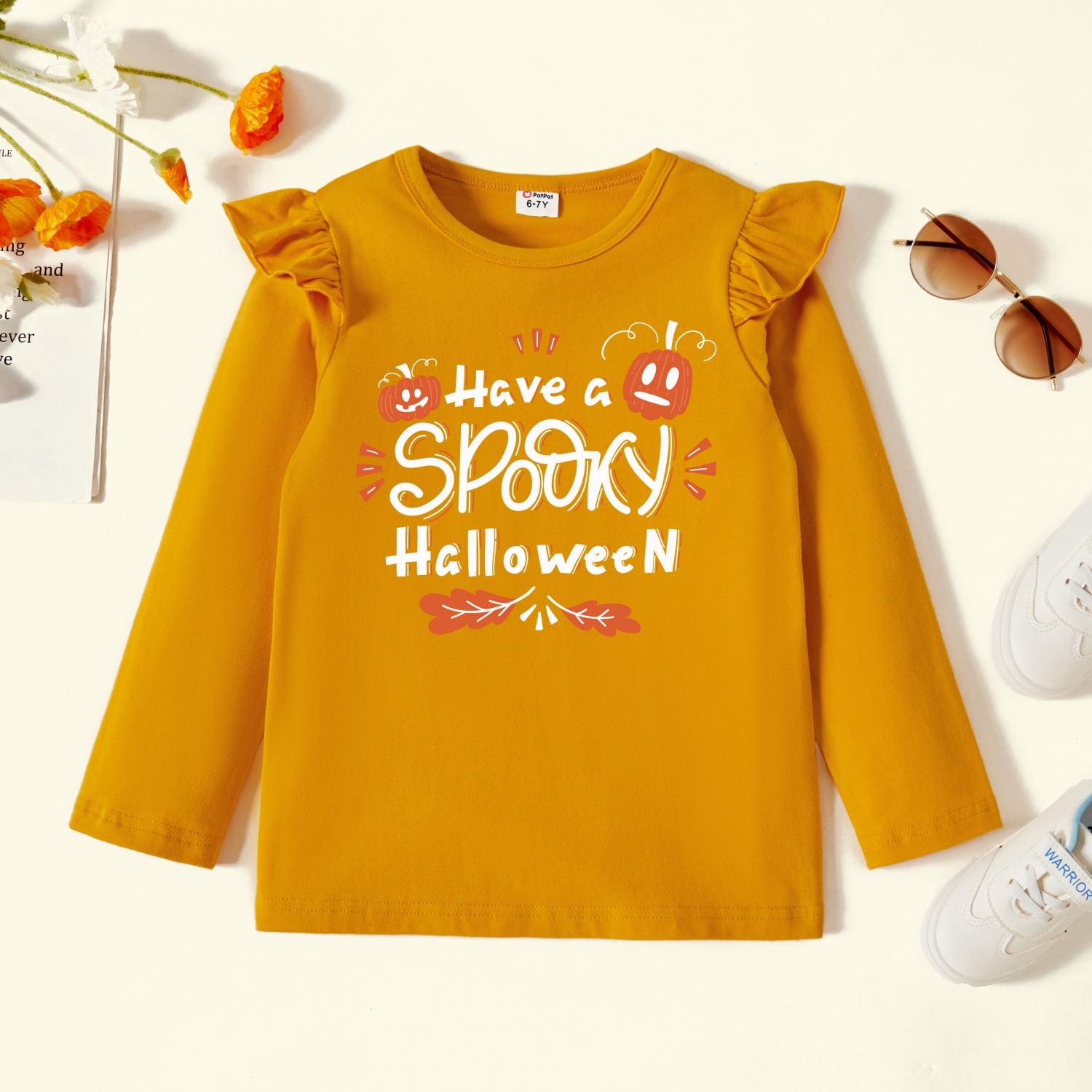 

Kids Graphic Flutter-sleeve Ginger Long-sleeve Tee