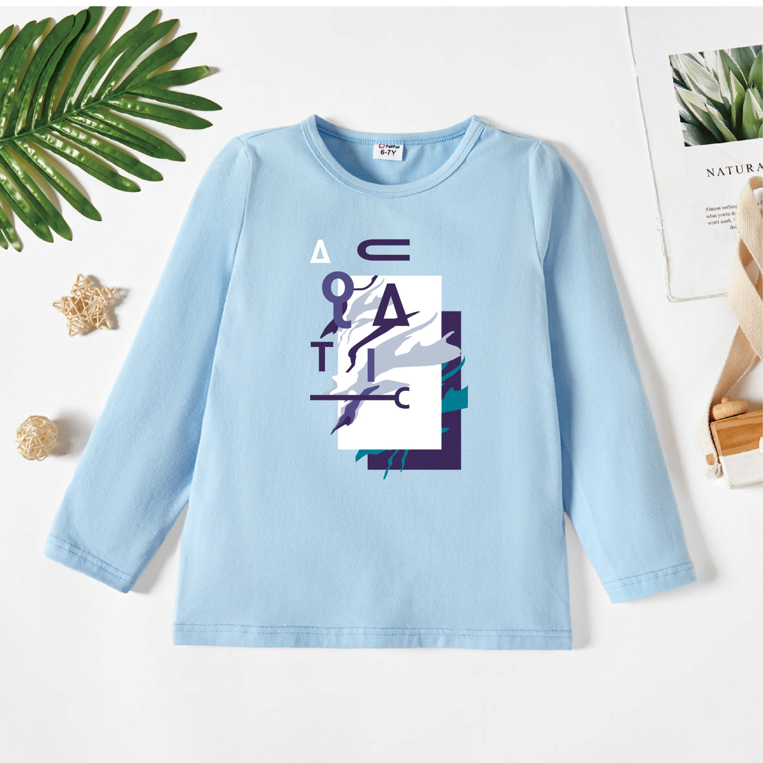 

Kids Graphic Light blue Long-sleeve Tee