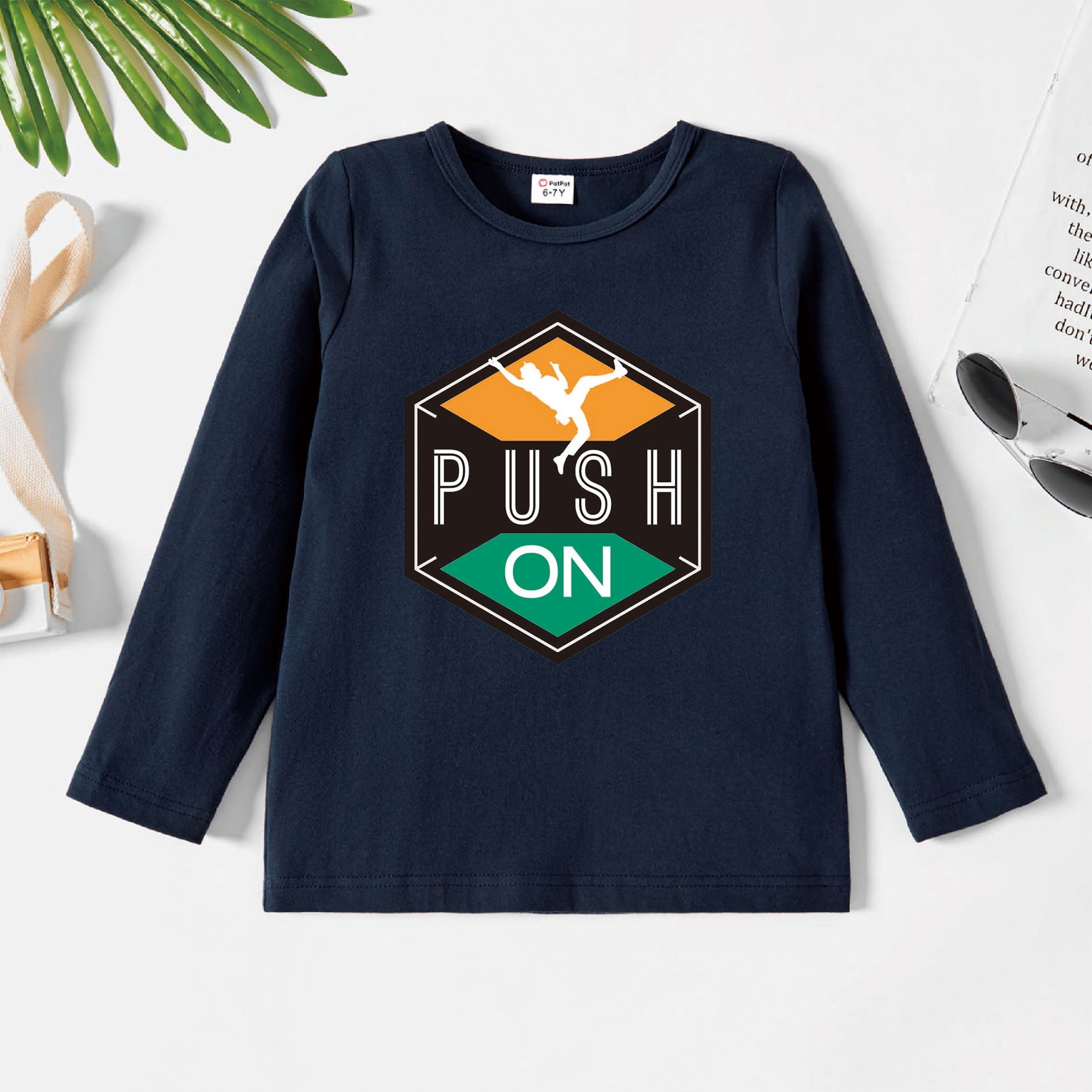 

Kids Graphic Dark Blue Long-sleeve Tee