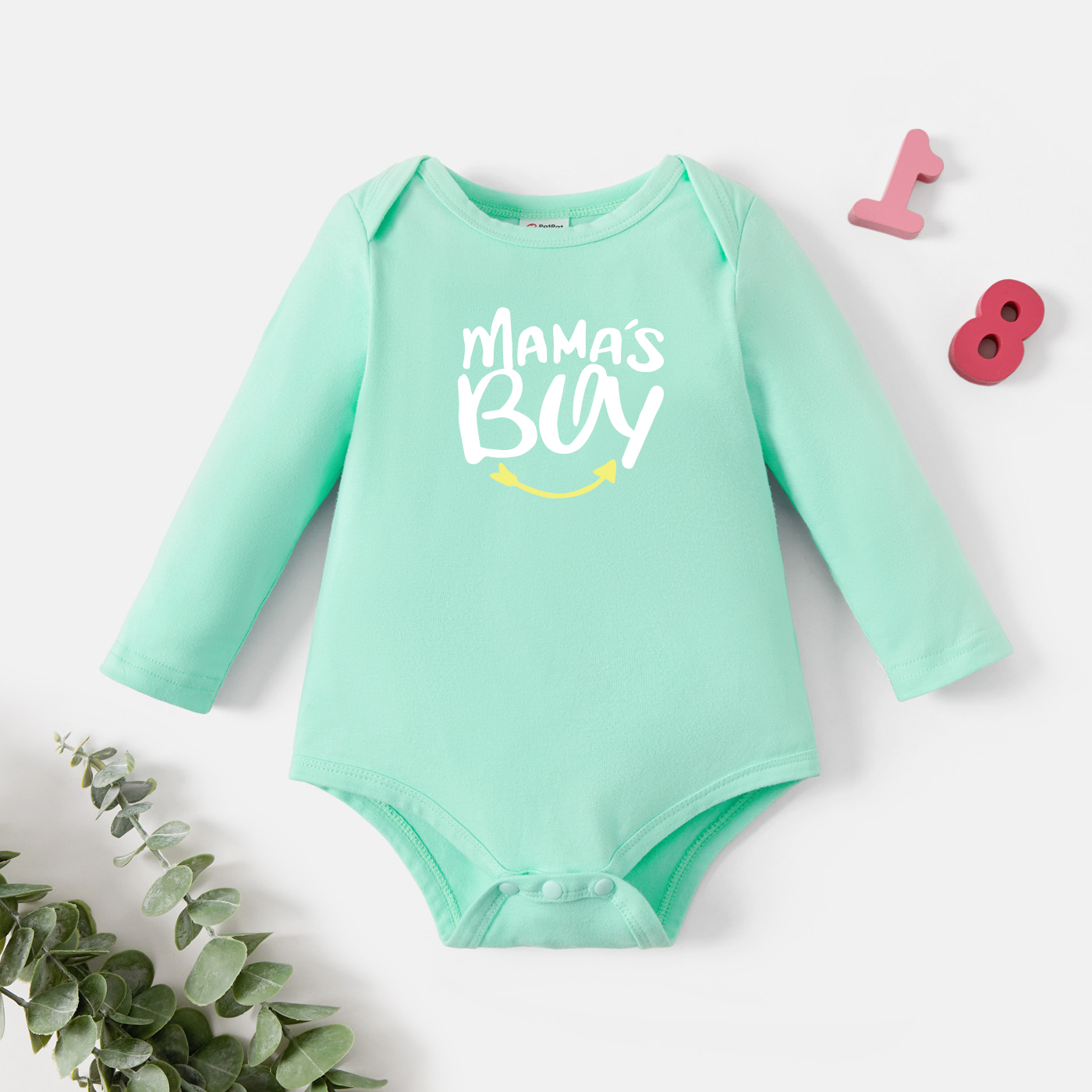 

Baby Graphic White Long-sleeve Romper