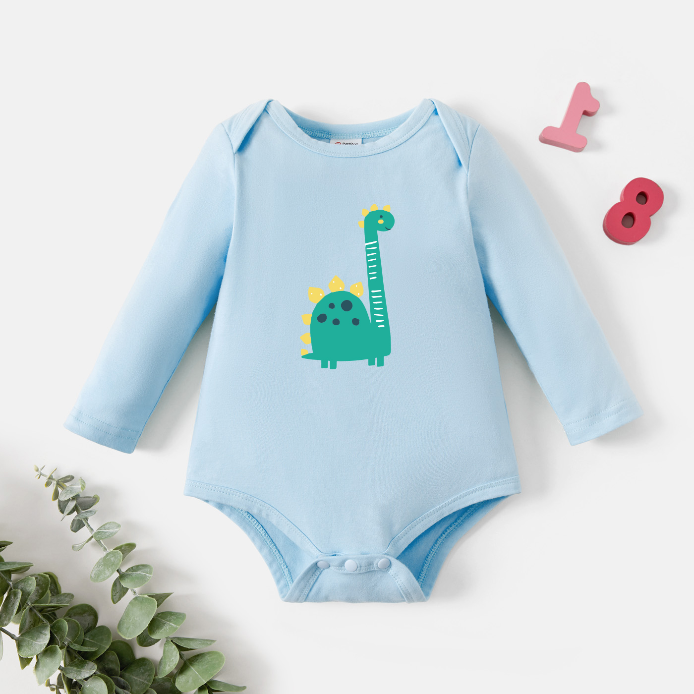 

Baby Graphic Light blue Long-sleeve Romper