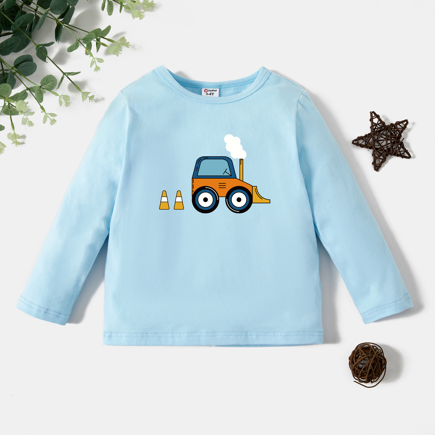 

Toddler Graphic Light blue Long-sleeve Tee