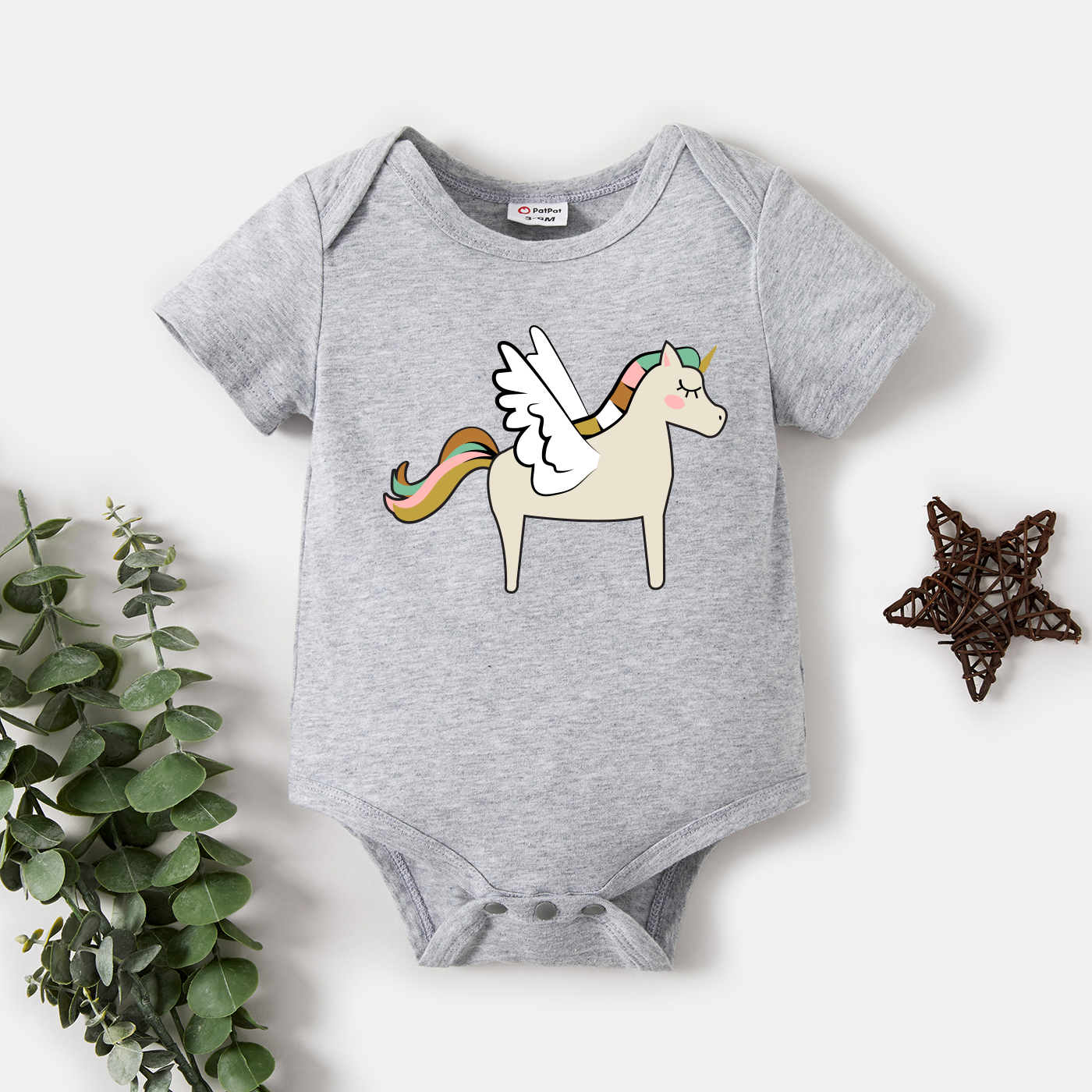 

Baby Graphic Light gray Short-sleeve Romper