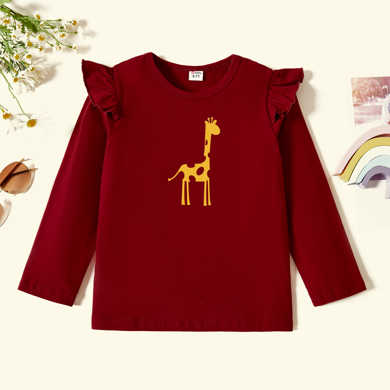 

Kids Graphic Flutter-sleeve Long-sleeve Tee