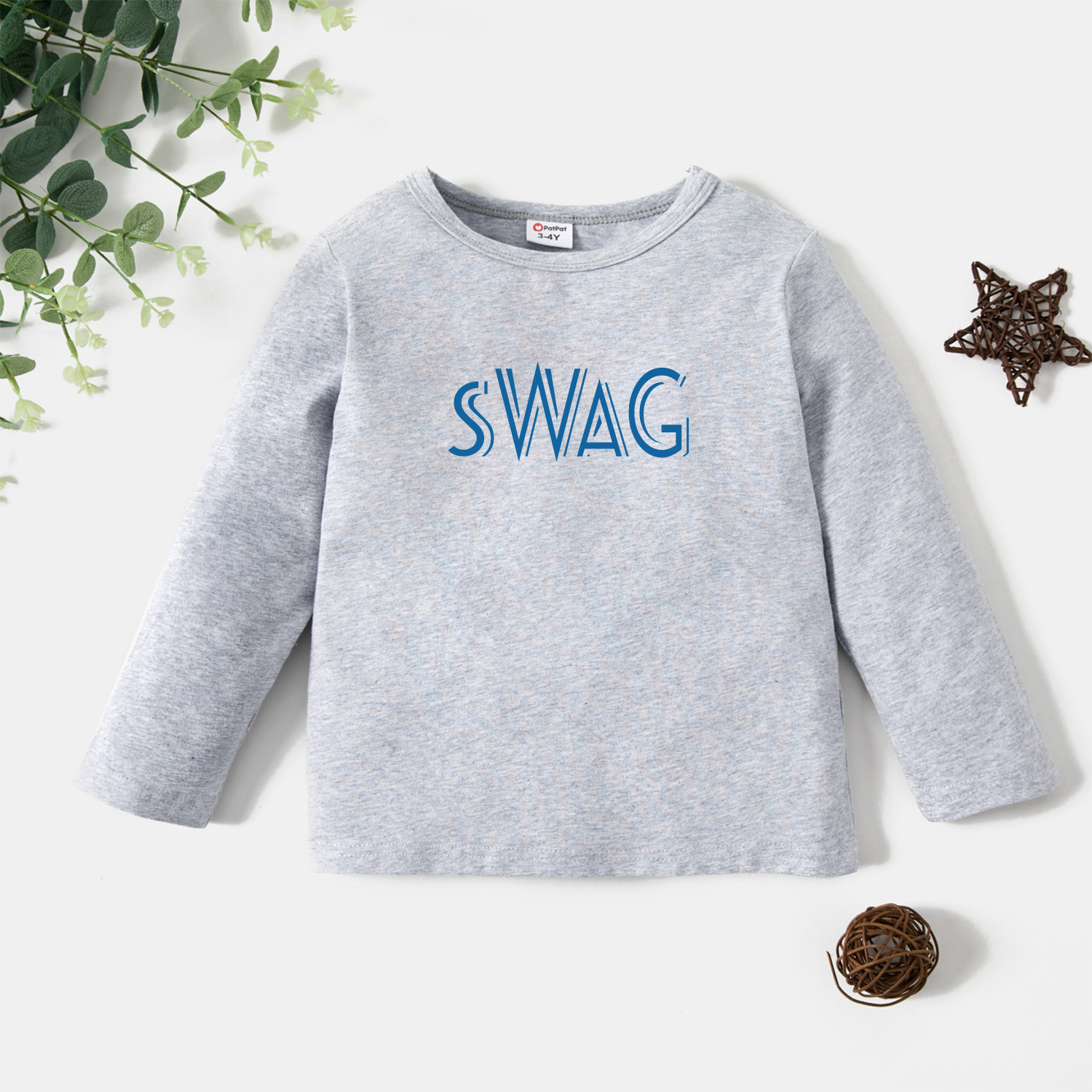 

Toddler Graphic Light gray Long-sleeve Tee