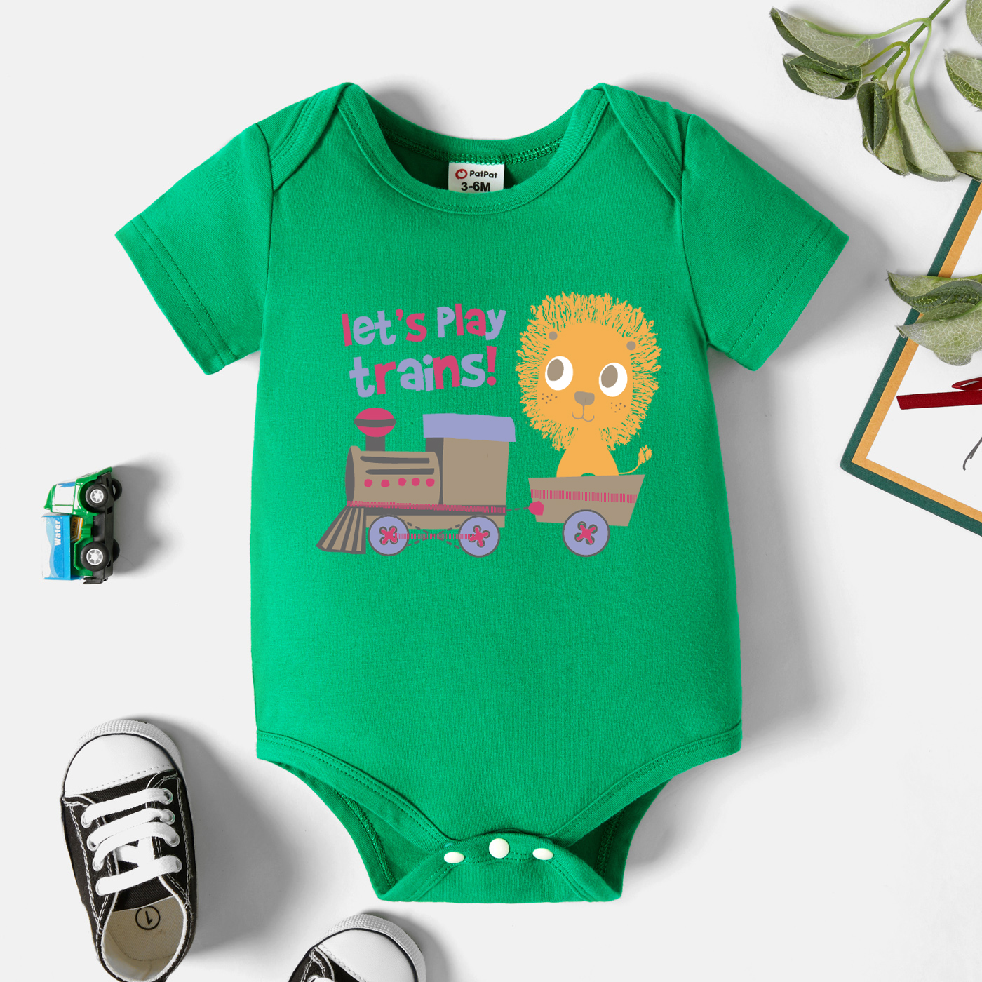 

Baby Graphic Green Short-sleeve Romper