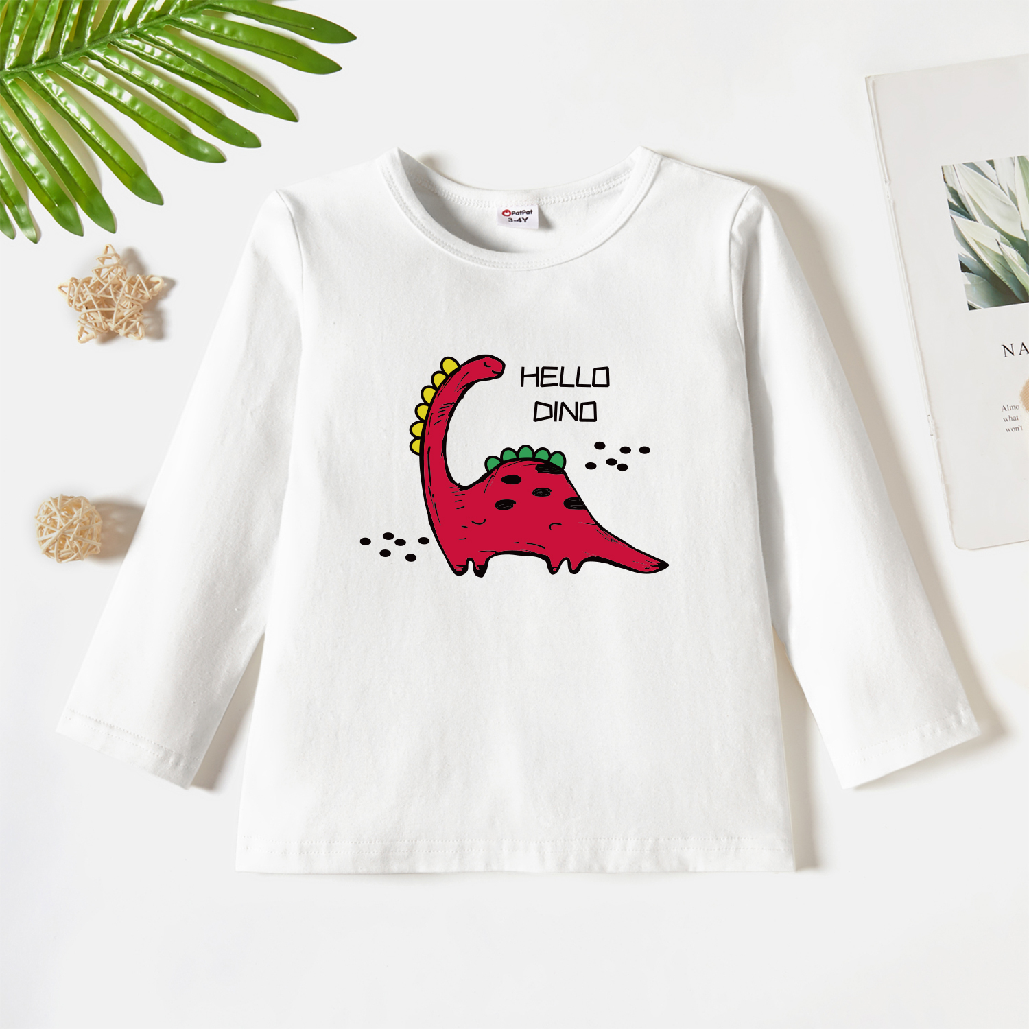 

Toddler Graphic White Long-sleeve Tee
