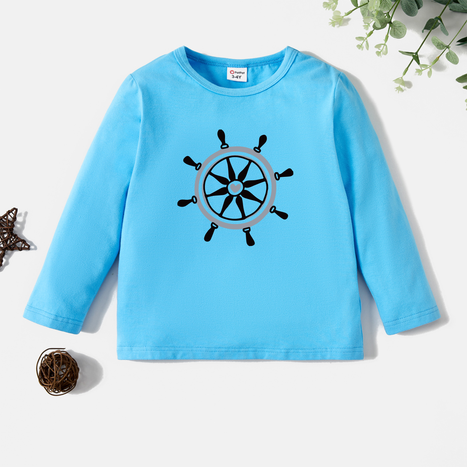 

Toddler Graphic Blue Long-sleeve Tee
