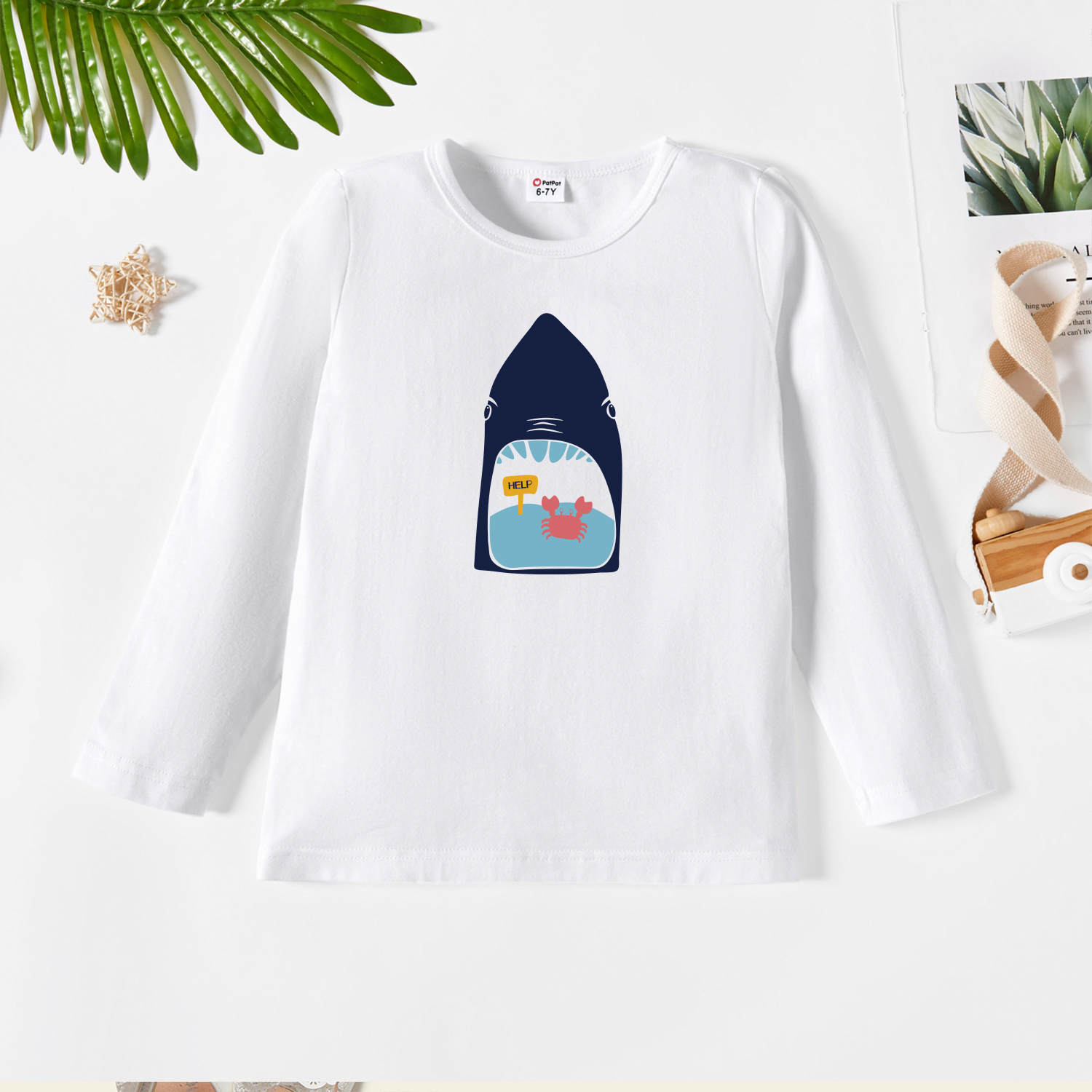 

Kids Graphic White Long-sleeve Tee