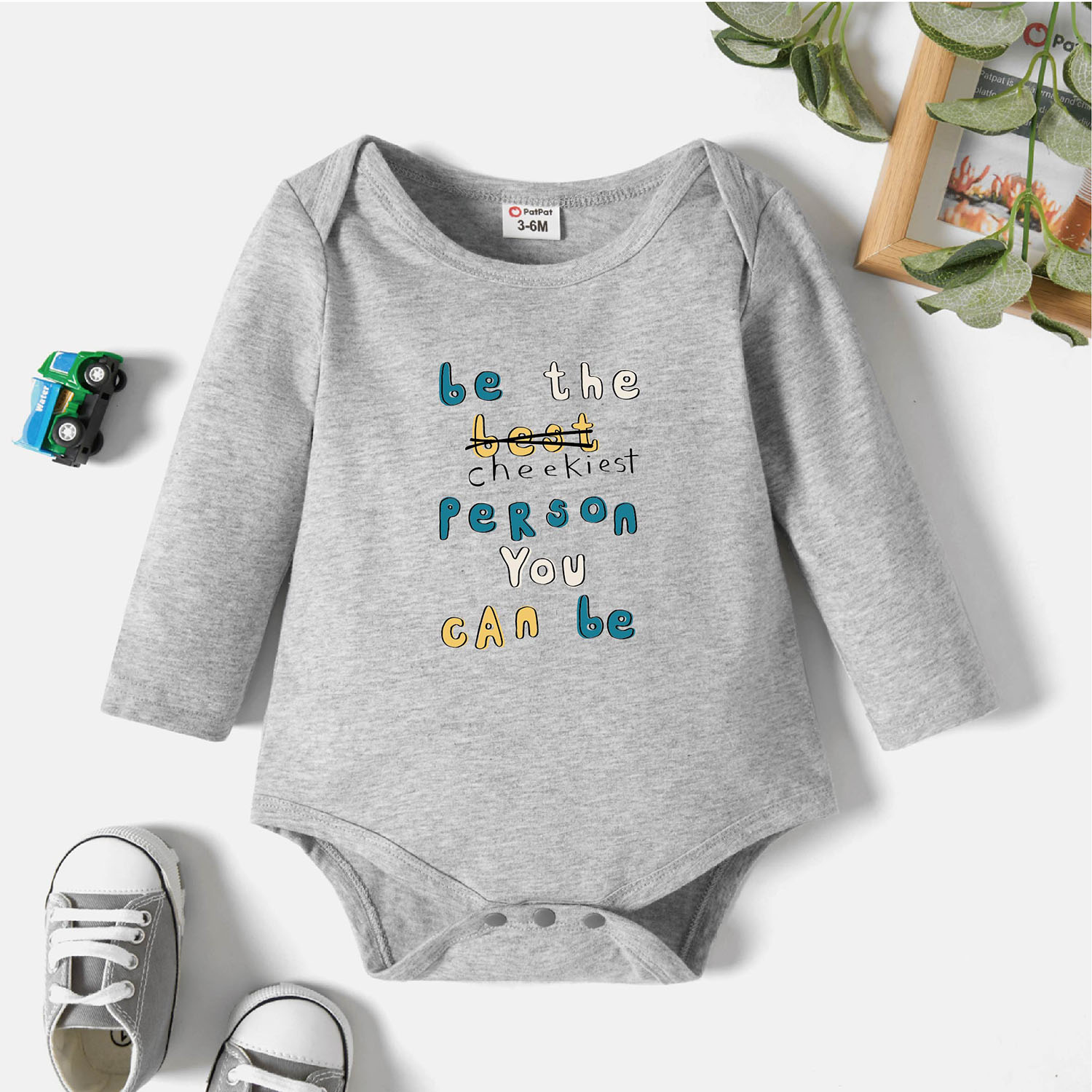 

Baby Graphic Light gray Long-sleeve Romper