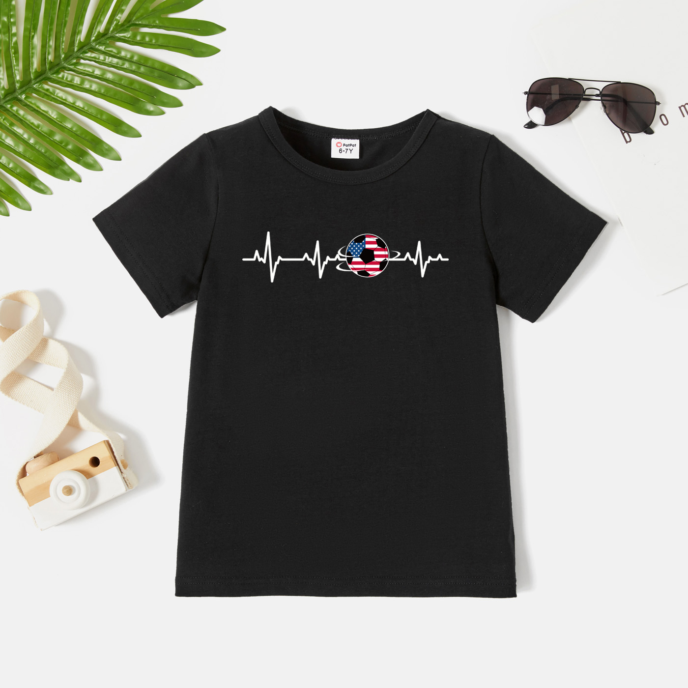 

Kid Boy Graphic Football Short-sleeve Tee