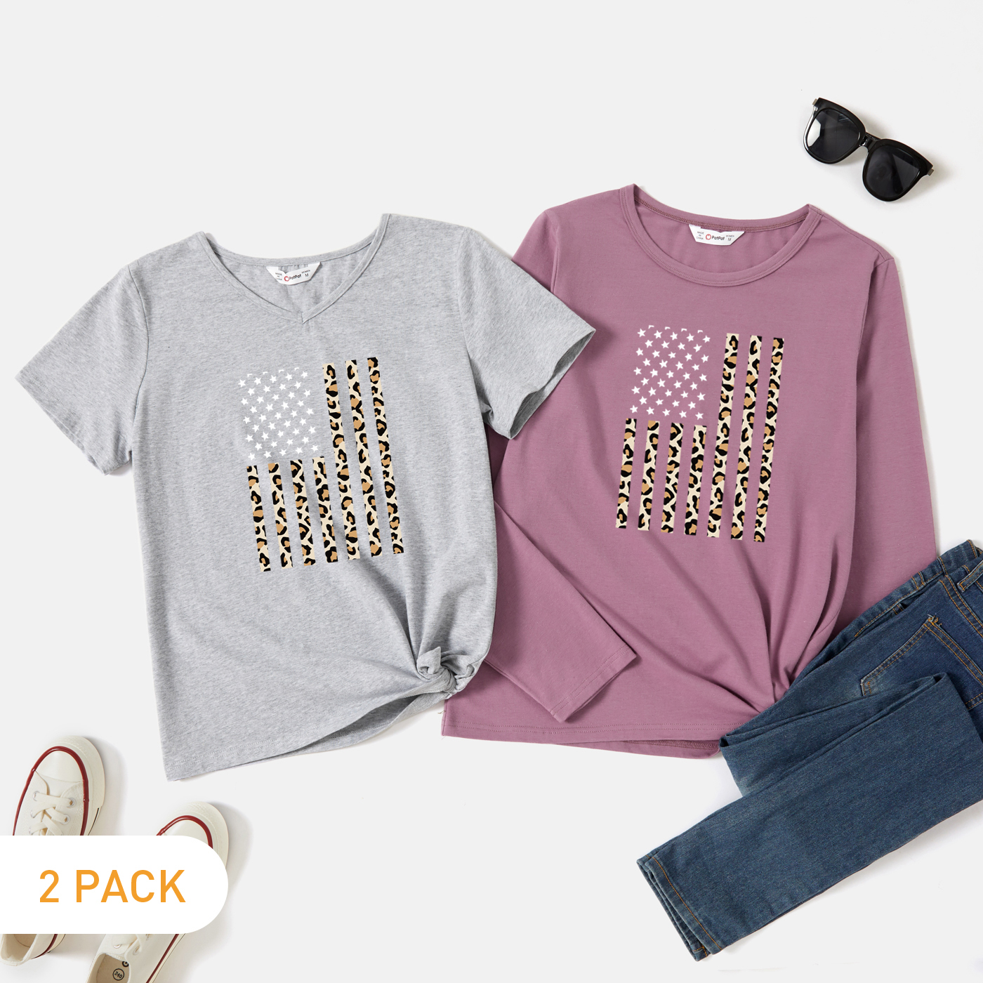 

2-Pack Graphic Tee Set For women