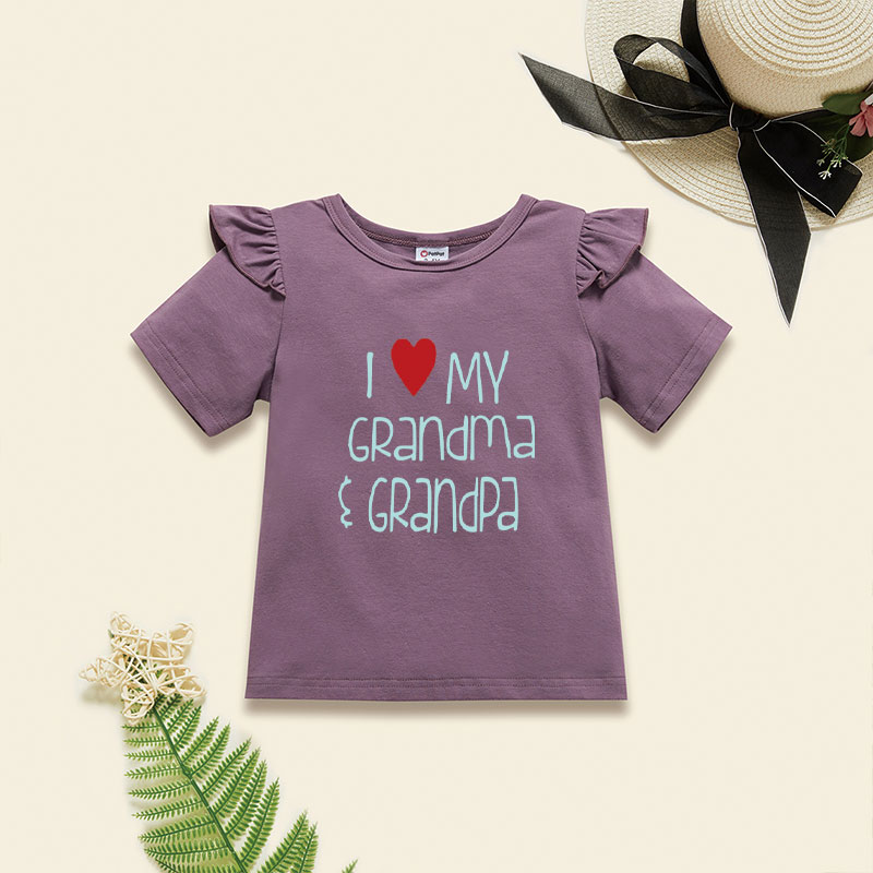 

Toddler Graphic Flutter-sleeve Short-sleeve Tee