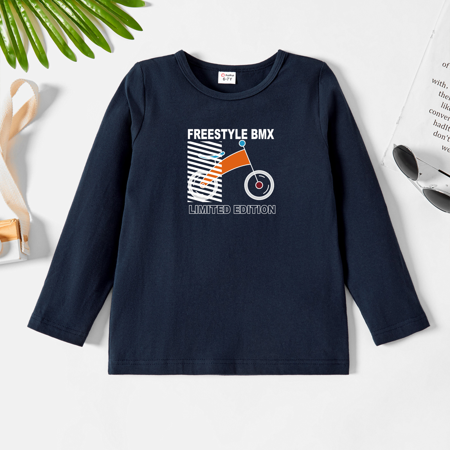 

Kids Graphic Dark Blue Long-sleeve Tee