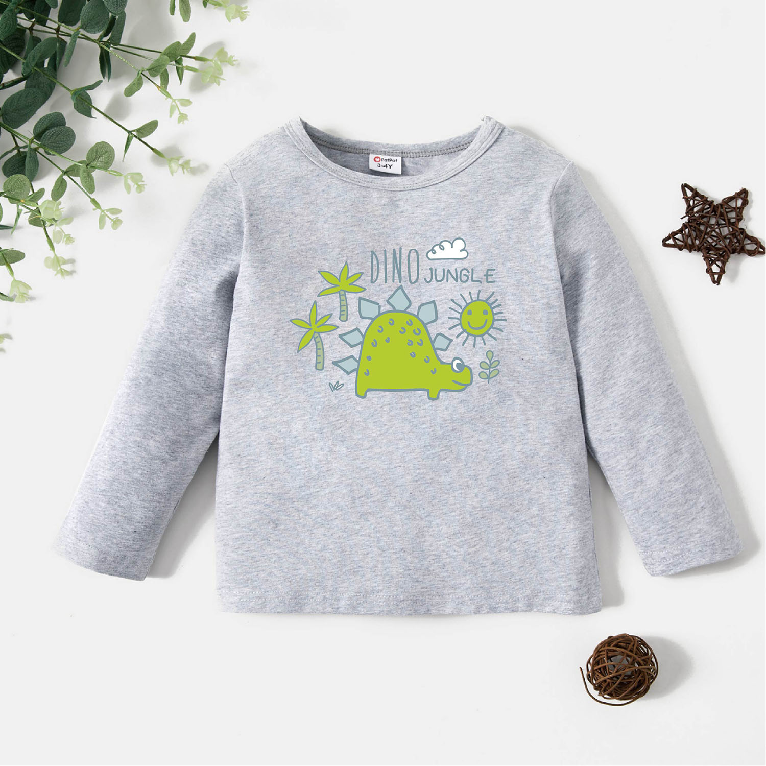 

Toddler Graphic Light gray Long-sleeve Tee