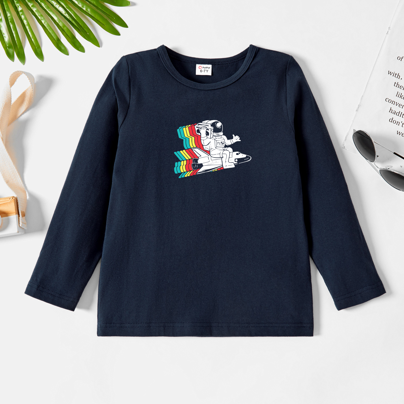 

Kids Graphic Dark Blue Long-sleeve Tee