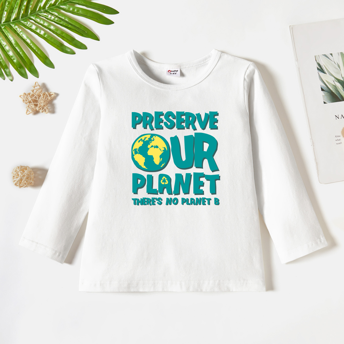 

Toddler Graphic White Long-sleeve Tee