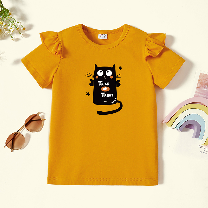 

Kids Graphic Flutter-sleeve Ginger Short-sleeve Tee