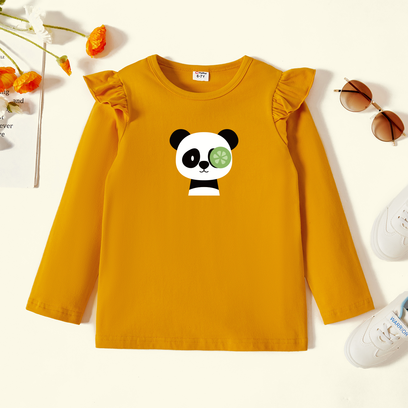 

Kids Graphic Flutter-sleeve Ginger Long-sleeve Tee