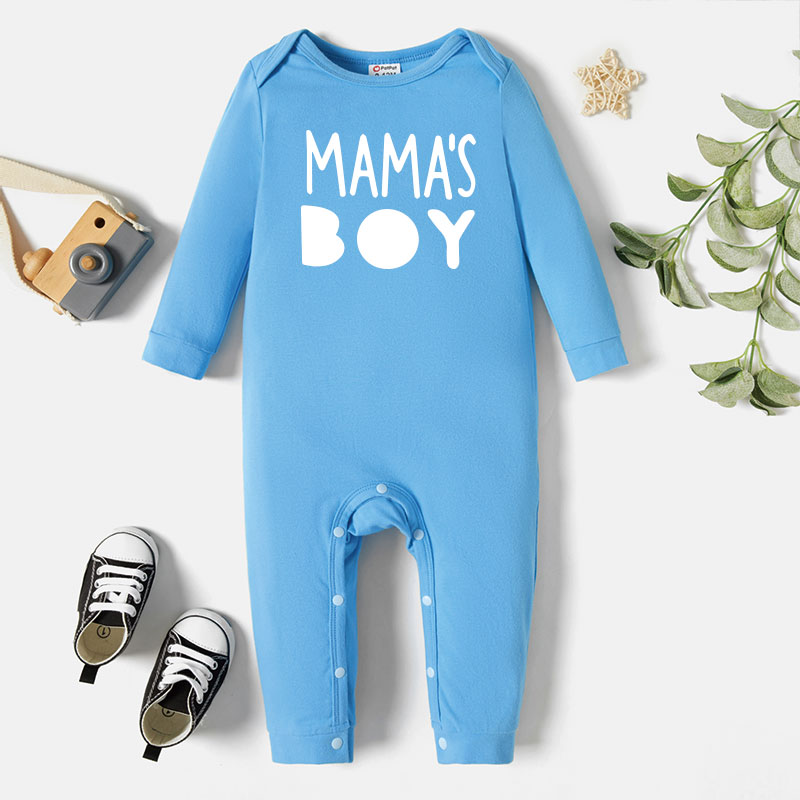 

Baby Boy Graphic Letter Print Long-sleeve Jumpsuit