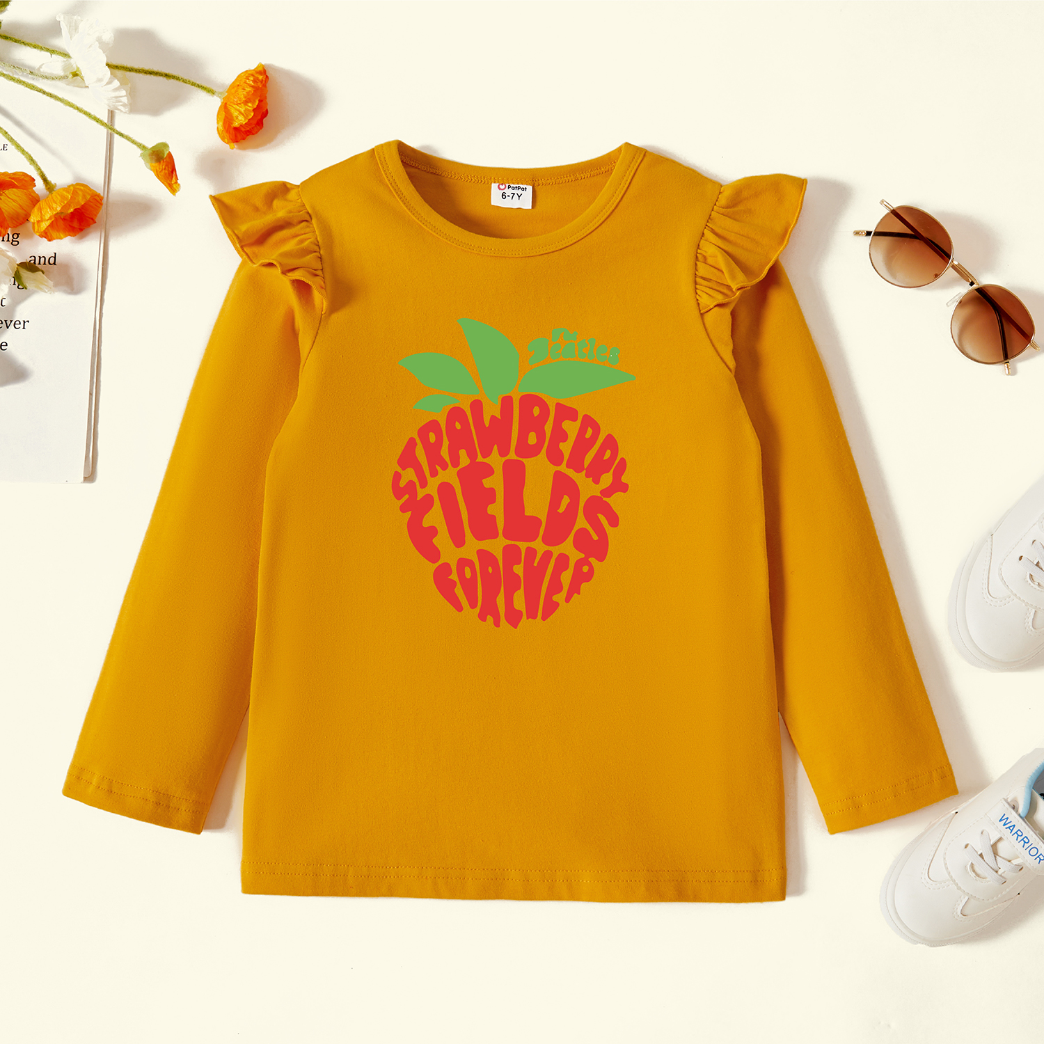 

Kids Graphic Flutter-sleeve Long-sleeve Tee