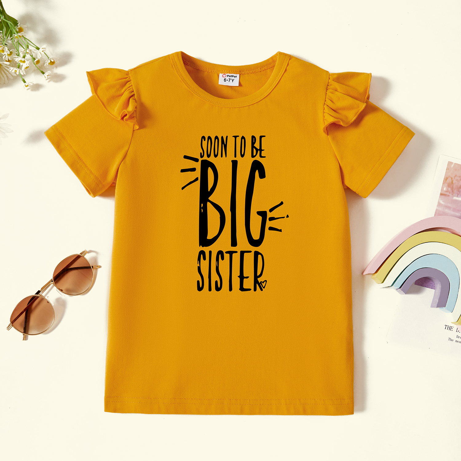 

Kids Graphic Flutter-sleeve Short-sleeve Tee