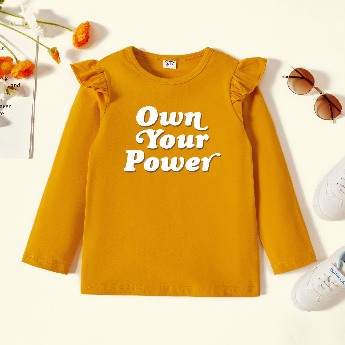 

Kids Graphic Flutter-sleeve Ginger Long-sleeve Tee