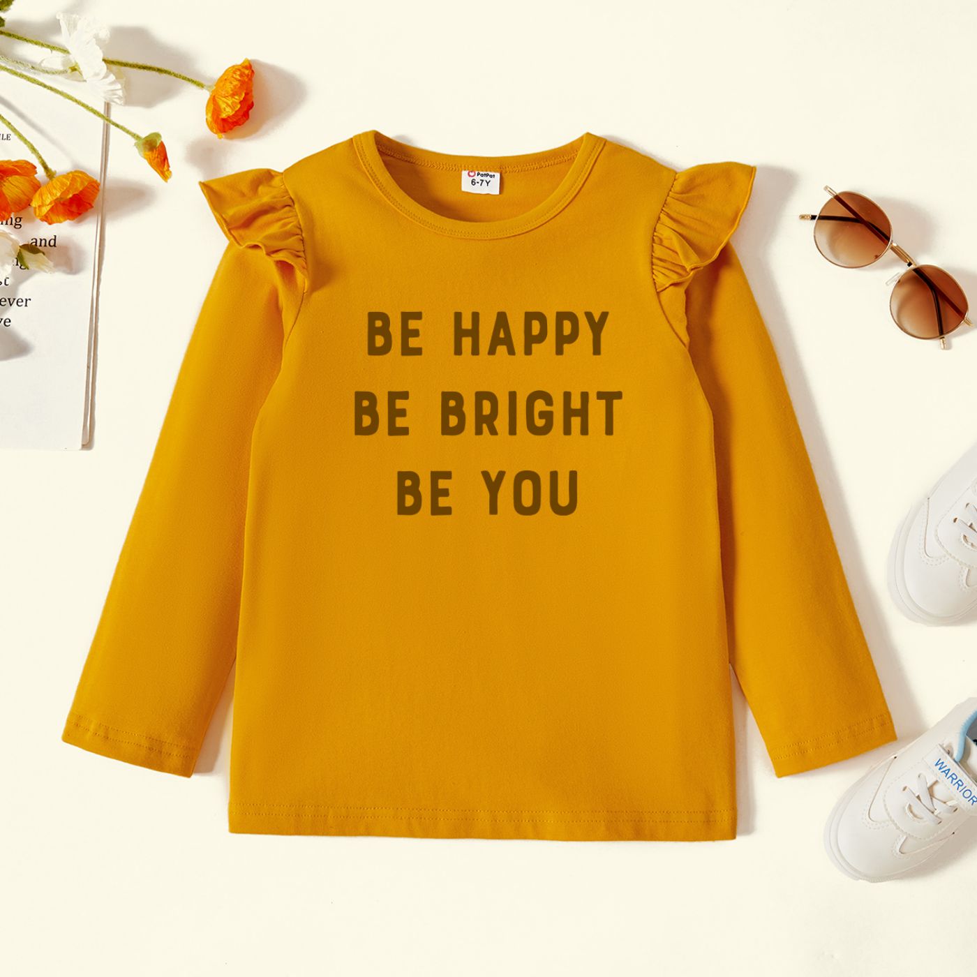 

Kids Graphic Flutter-sleeve Ginger Long-sleeve Tee