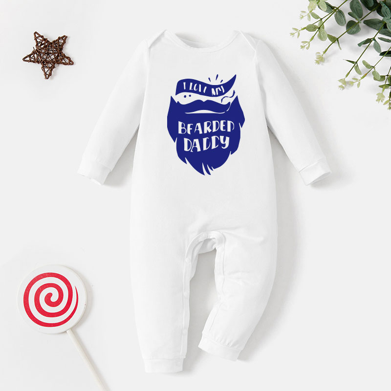 

Baby Graphic White Long-sleeve Jumpsuit