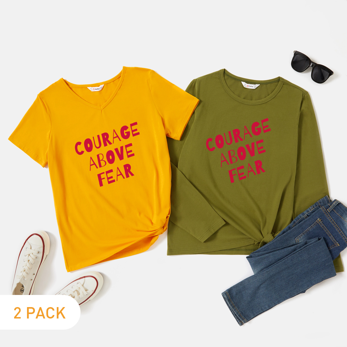 

2-Pack Graphic Tee Set For women