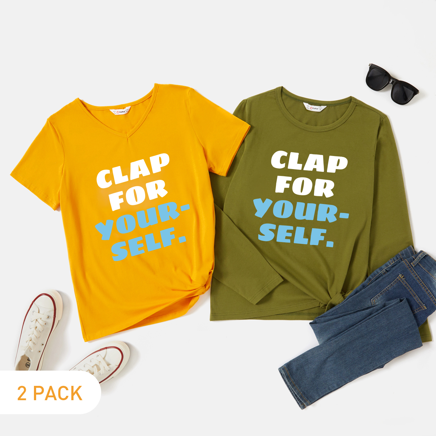 

2-Pack Graphic Tee Set For women