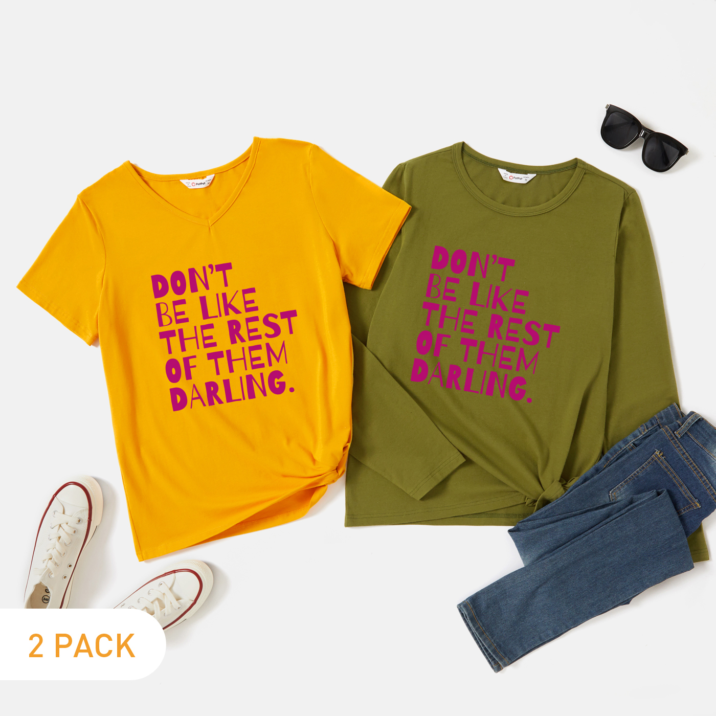 

2-Pack Graphic Tee Set For women