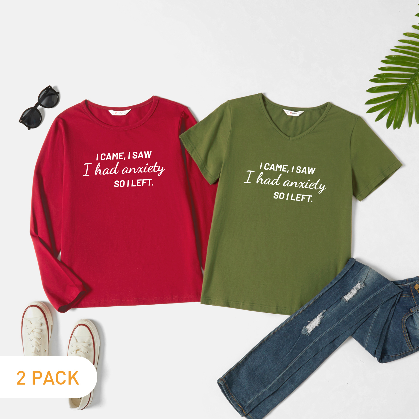 

2-Pack Graphic Tee Set For women